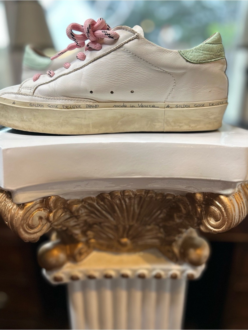 Golden Goose Hi Star Glitter Star Pink Laces Sneaker EU 38 - Picture 7 of 15
